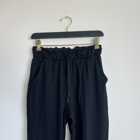 Lululemon Stretch High Rise Full Length Jogger Black Pants Size 4 - Picture 4 of 8